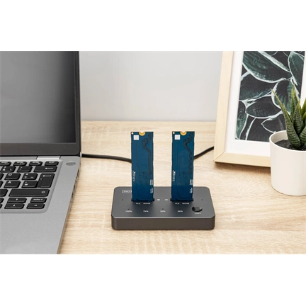 DIGITUS DA-71545 Dual M.2 NVMe SSD dokkoló állomás USB-C Gen2