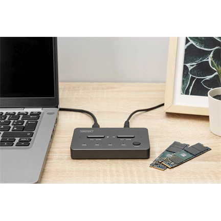 DIGITUS DA-71545 Dual M.2 NVMe SSD dokkoló állomás USB-C Gen2