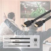 DIGITUS Ultra High Speed UHD 8K 3D 60Hz 2.1 aranyozott Ethernet HDMI kábel 1m
