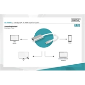 DIGITUS fémházas USB 3.0 Type C - HDMI (4K@30Hz) adapter