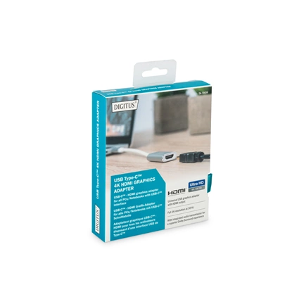 DIGITUS fémházas USB 3.0 Type C - HDMI (4K@30Hz) adapter