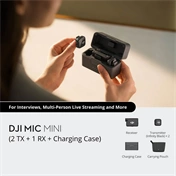 DJI Mic Mini vezeték nélküli mikrofonrendszer (2 jeladó + 1 vevőegység + töltőtok) DJI Mic Mini vezeték nélküli mikrofonrendszer (2 jeladó + 1 vevőegység + töltőtok)