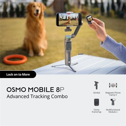 DJI Osmo Mobile 8P Advanced Tracking Combo mobil gimbal stabilizátor
