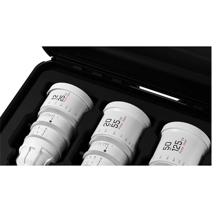 DZOFILM Pictor Zoom 3-lens kit koferrel (12-25/20-55/50-125 T2.8) fehér PL