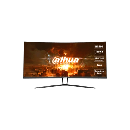 Dahua Monitor 34" Gaming - LM34-E330C (VA; 21:9; 3440x1440; 1ms; 165Hz; 350cd; HDMIx2; DPx2; Ívelt)