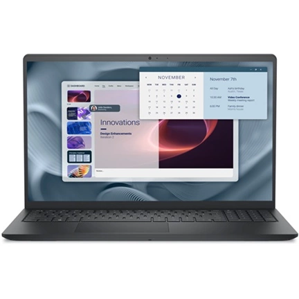 Dell Pro 15 Essential PV15250 notebook - Intel Core 3 100U, 8GB DDR5, 512GB SSD, Linux, fekete