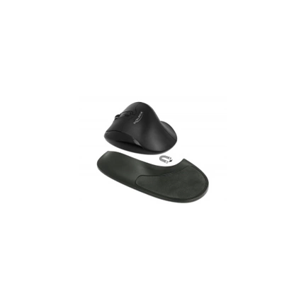 Delock 5 gombos, ergonomikus, 2,4 GHz-os, vezetéknélküli optikai egér csukló támasszal - balkezes Delock 5 gombos, ergonomikus, 2,4 GHz-os, vezetéknélküli optikai egér csukló támasszal - balkezes