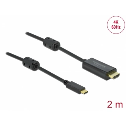 Delock Aktív USB Type-C - HDMI kábel (DP Alt Mode) 4K 60 Hz 2 méter hosszú