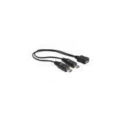 Delock Cable USB micro B female > 2 x USB micro-B male 20.5 cm