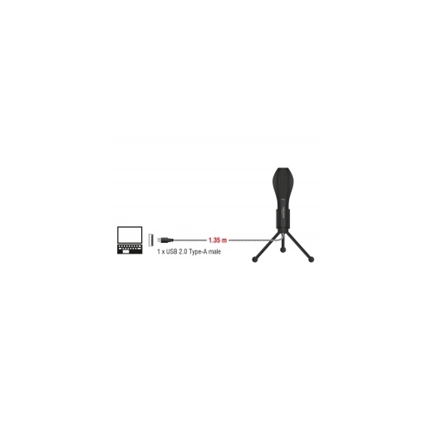Delock USB kondenzátormikrofon mikrofon talppal