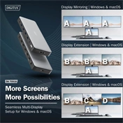 Digitus 13in1 USB-C Docking Station Silver