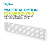 Digitus Blank cover with ventilation grille and hinge for 482.6 mm (19") enclosures