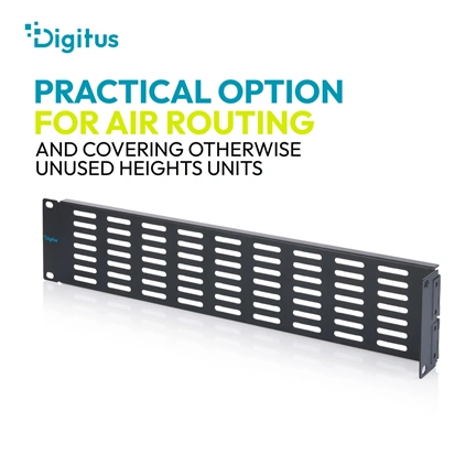 Digitus Blank cover with ventilation grille and hinge for 482.6 mm (19") enclosures
