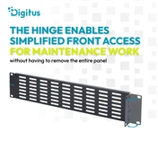 Digitus Blank cover with ventilation grille and hinge for 482.6 mm (19") enclosures