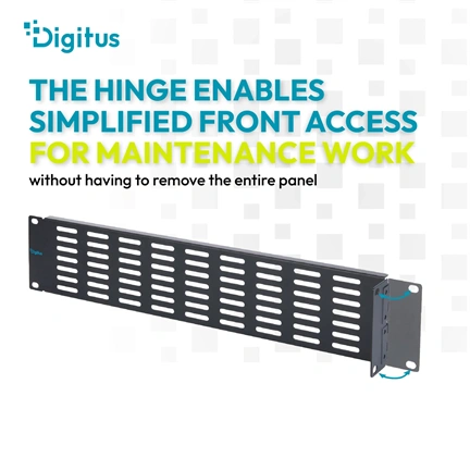 Digitus Blank cover with ventilation grille and hinge for 482.6 mm (19") enclosures