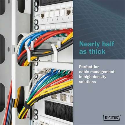 Digitus CAT 6A F-FTP keskeny patch kábel, 0,3 m, piros, 10 db