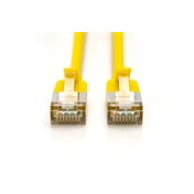 Digitus CAT 6A F-FTP keskeny patch kábel, 5 m, sárga, 10 db