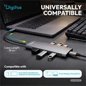 Digitus DA-70920 USB-C Docking Station, 8-Port