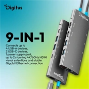 Digitus DA-70922 USB-C Docking Station, 9-Port