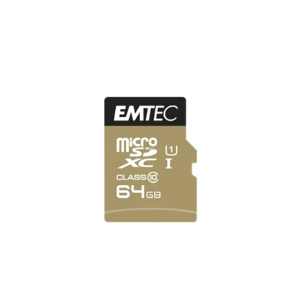 EMTEC microSDXC UHS-I U1 Elite Gold 85/20MB/s 64GB + adapter