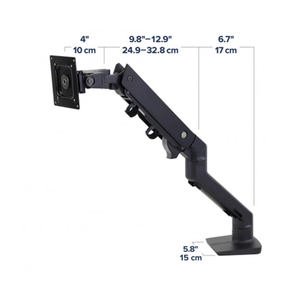 ERGOTRON HX Desk Monitor Arm with HD Pivot (matte black)