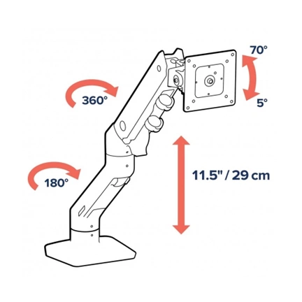 ERGOTRON HX Desk Mount Heavy Monitor Arm (matte black)