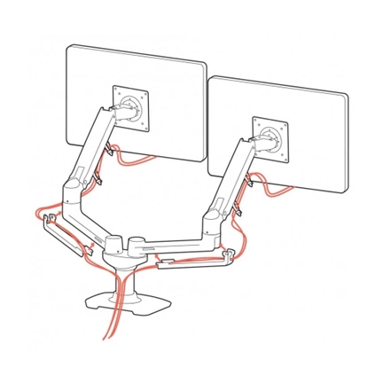 ERGOTRON LX Dual Side-by-Side Arm (white)