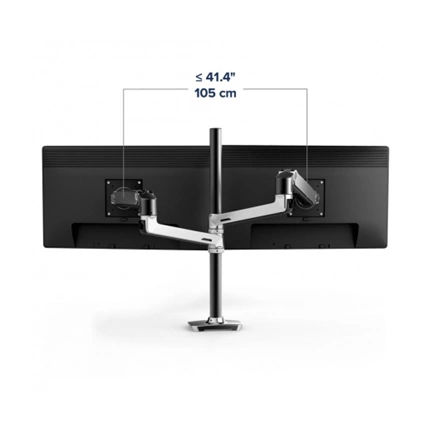 ERGOTRON LX Dual Stacking Arm, Tall Pole (polished aluminum)