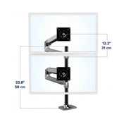 ERGOTRON LX Dual Stacking Arm, Tall Pole (polished aluminum)