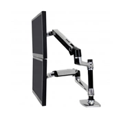 ERGOTRON LX Dual Stacking Arm (polished aluminum)