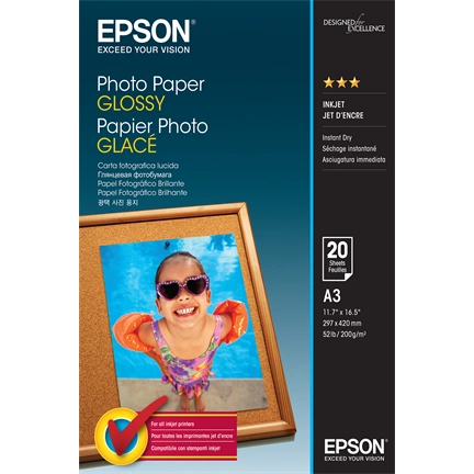 Epson PHOTO PAPER GLOSSY A3 20 SHEETS