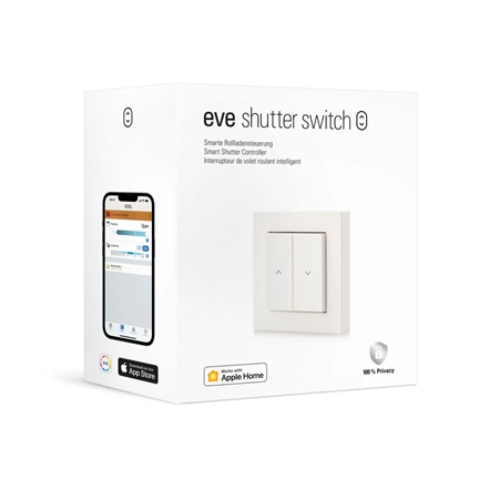 Eve Shutter Switch Smart Shutter Controller (built-in schedules, adaptive shading) - Thread compatible Eve Shutter Switch Smart Shutter Controller (built-in schedules, adaptive shading) - Thread compatible