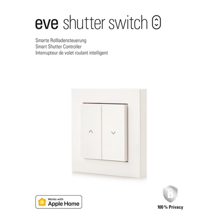 Eve Shutter Switch Smart Shutter Controller (built-in schedules, adaptive shading) - Thread compatible Eve Shutter Switch Smart Shutter Controller (built-in schedules, adaptive shading) - Thread compatible