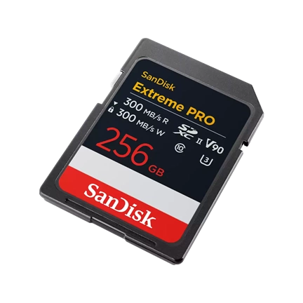 Extreme PRO 256GB SDXC Memory Card 300/300MB/s , 8K, V90, UHS-II