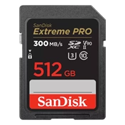 Extreme PRO 512GB SDXC Memory Card 300/300MB/s , 8K, V90, UHS-II