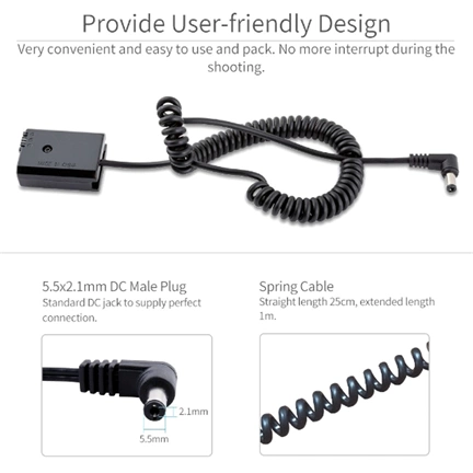 FEELWORLD dummy battery A6500 A7 to DC