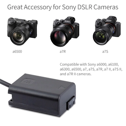 FEELWORLD dummy battery A6500 A7 to DC