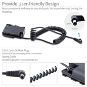 FEELWORLD dummy battery DR-E6 to DC