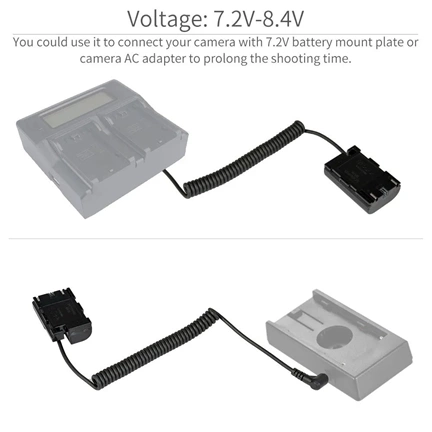 FEELWORLD dummy battery DR-E6 to DC