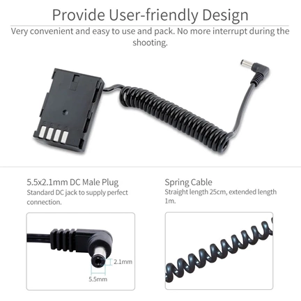 FEELWORLD dummy battery GH5 to DC