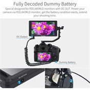 FEELWORLD dummy battery GH5 to DC