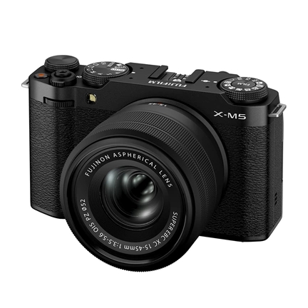 FUJIFILM X-M5 + XC15-45mm F3.5-5.6 OIS PIZ objektív kit fekete FUJIFILM X-M5 + XC15-45mm F3.5-5.6 OIS PIZ objektív kit fekete