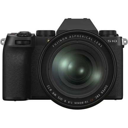 Fujifilm X-S10 XF16-80mm Fekete MILC fényképezőgép KIT