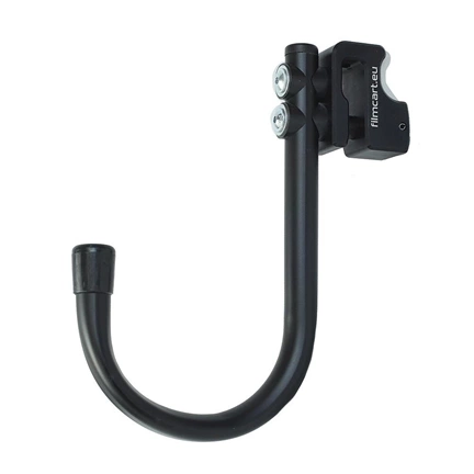 Filmcart ívben hajlított kicsi acélcső kampó rögzítőbilinccsel és 3/8"-1/4" adapterrel