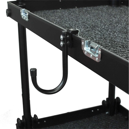 Filmcart ívben hajlított kicsi acélcső kampó rögzítőbilinccsel és 3/8"-1/4" adapterrel