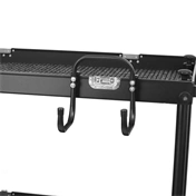 Filmcart ívben hajlított, nagyobb távolságú dupla acélcső kampó rögzítőbilinccsel és 3/8"-1/4" adapterrel