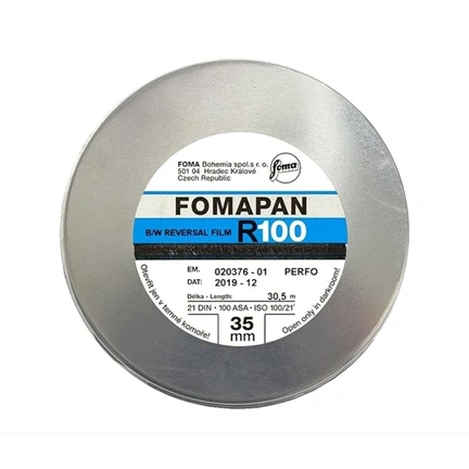 Foma Fomapan R 100 Fordítós 135-36 Fekete-Fehér Kisfilm (30,5M Tekercsben)