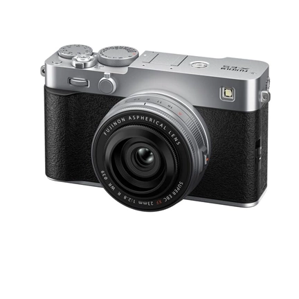 Fujifilm X-E5 + XF 23mm f/2.8 R WR MILC fényképezőgép KIT (ezüst)