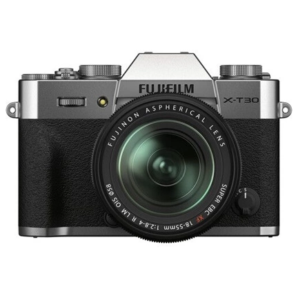 Fujifilm X-T30 II + XF 18-55mm f/2.8-4 R LM OIS MILC fényképezőgép KIT (ezüst)