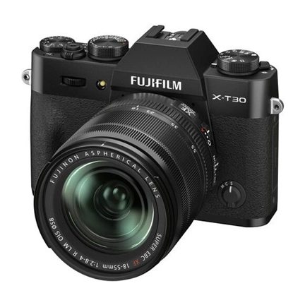 Fujifilm X-T30 II + XF 18-55mm f/2.8-4 R LM OIS MILC fényképezőgép KIT (fekete)